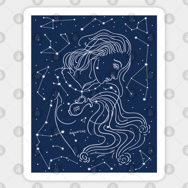 Aquarius Sticker by CatyArte